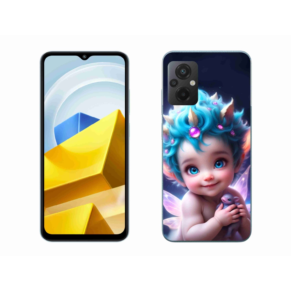 Gelový kryt mmCase na Xiaomi Poco M5 4G - dítě s motýlími křídly