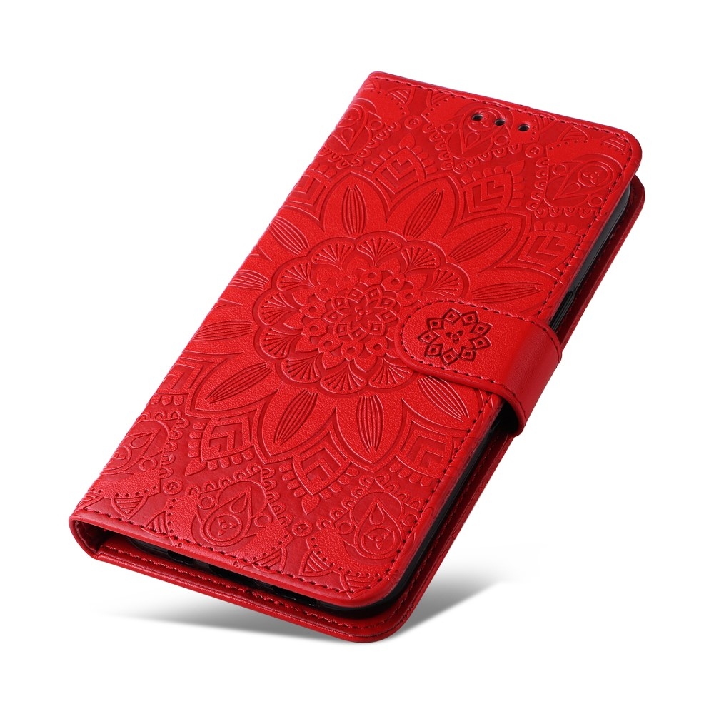 Sunflower knížkové pouzdro na Xiaomi Poco C65/Redmi 13C - červené