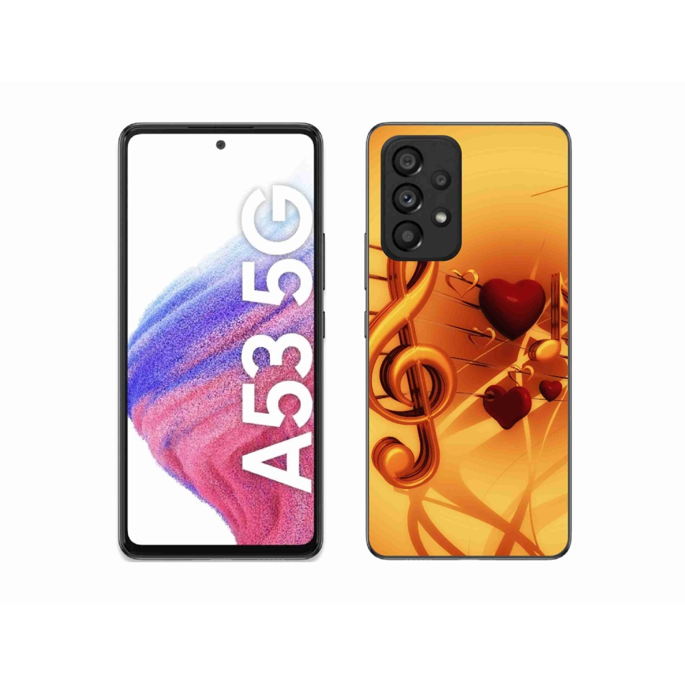 Gelový kryt mmCase na Samsung Galaxy A53 5G - noty