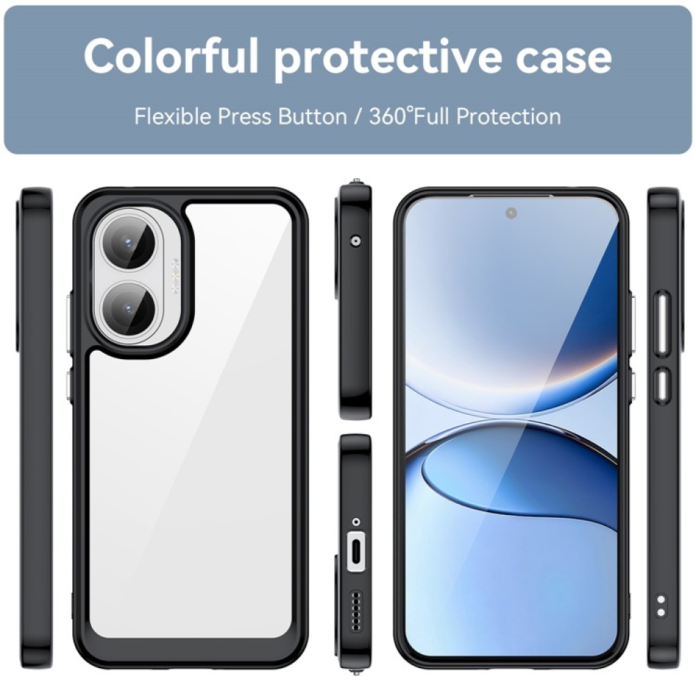 Gelový obal s pevnými zády na Xiaomi Poco F7 5G - černý