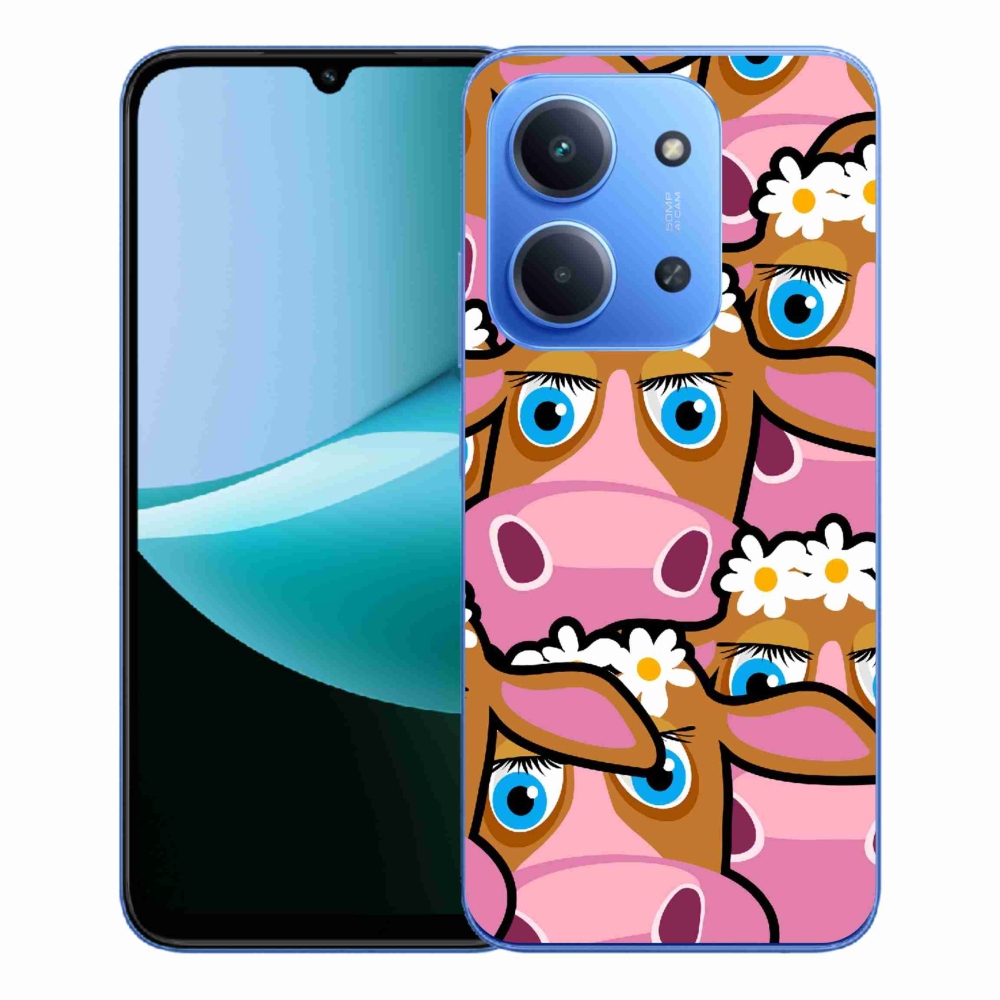 Gelový kryt mmCase na Xiaomi Redmi 15C 4G/5G (173mm) - kreslené kravičky
