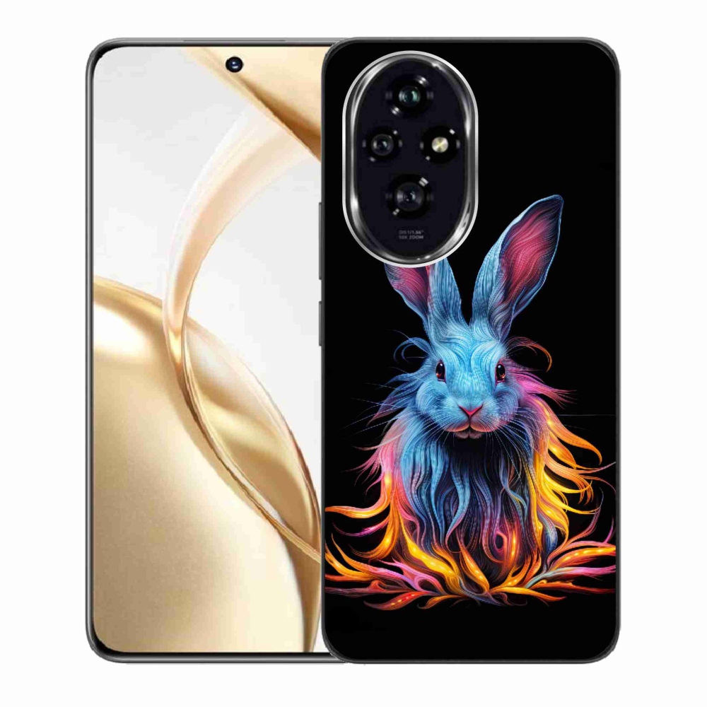Gelový kryt mmCase na Honor 200 5G - abstraktní zajíc