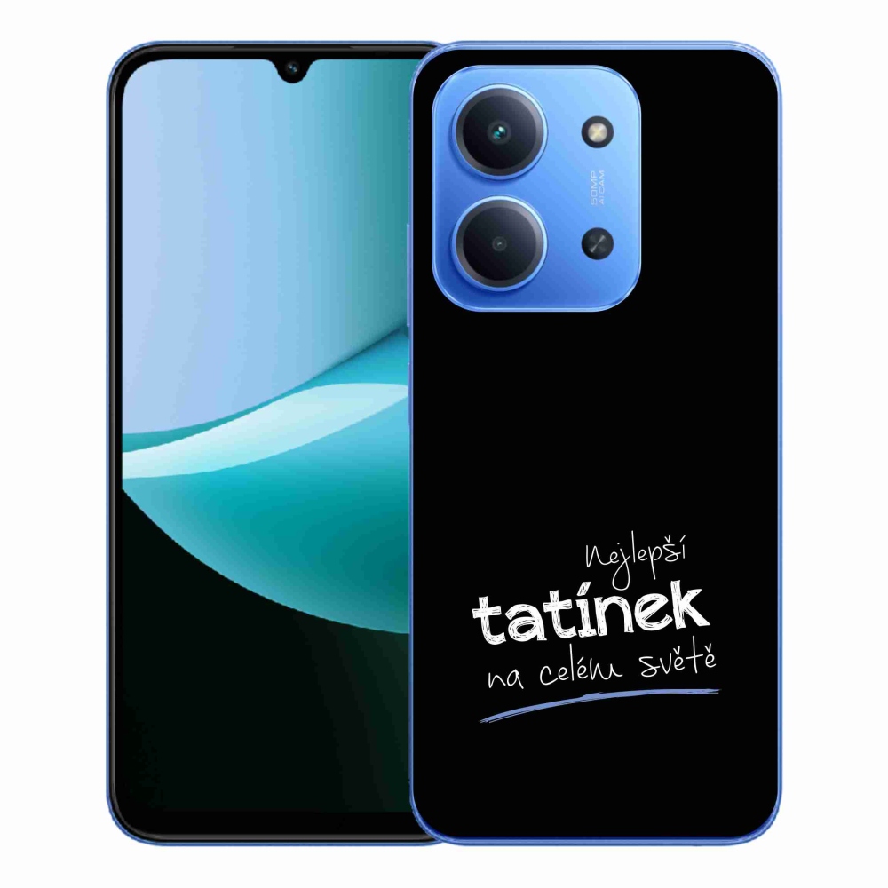 Gelový kryt mmCase na Xiaomi Redmi 15C 4G/5G (173mm) - nejlepší tatínek 4 černé pozadí
