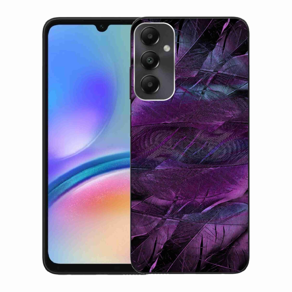Gelový kryt mmCase na Samsung Galaxy A05s - fialová pírka