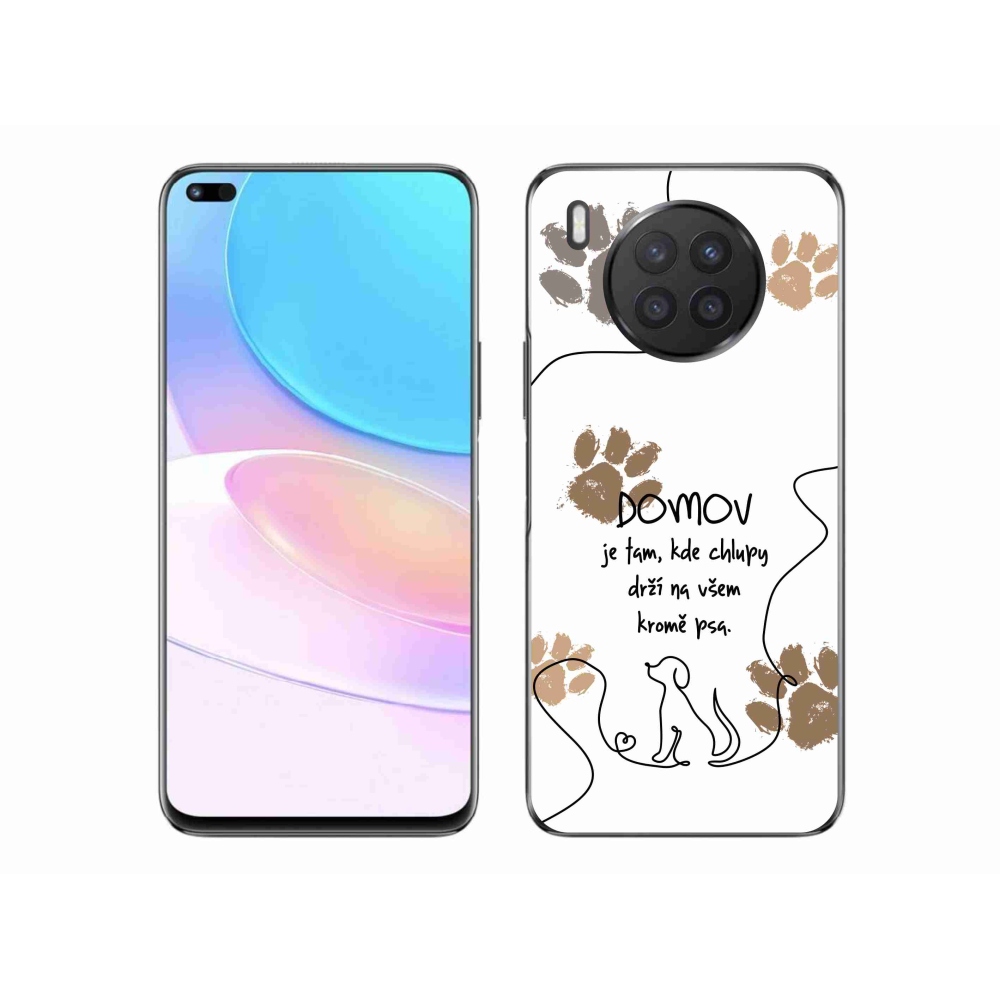 Gelový kryt mmCase na Huawei Nova 8i - psí motiv bílé pozadí