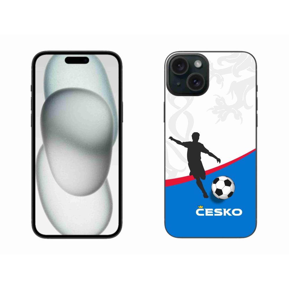 Gelový kryt mmCase na iPhone 15 Plus - fotbal Česko 1