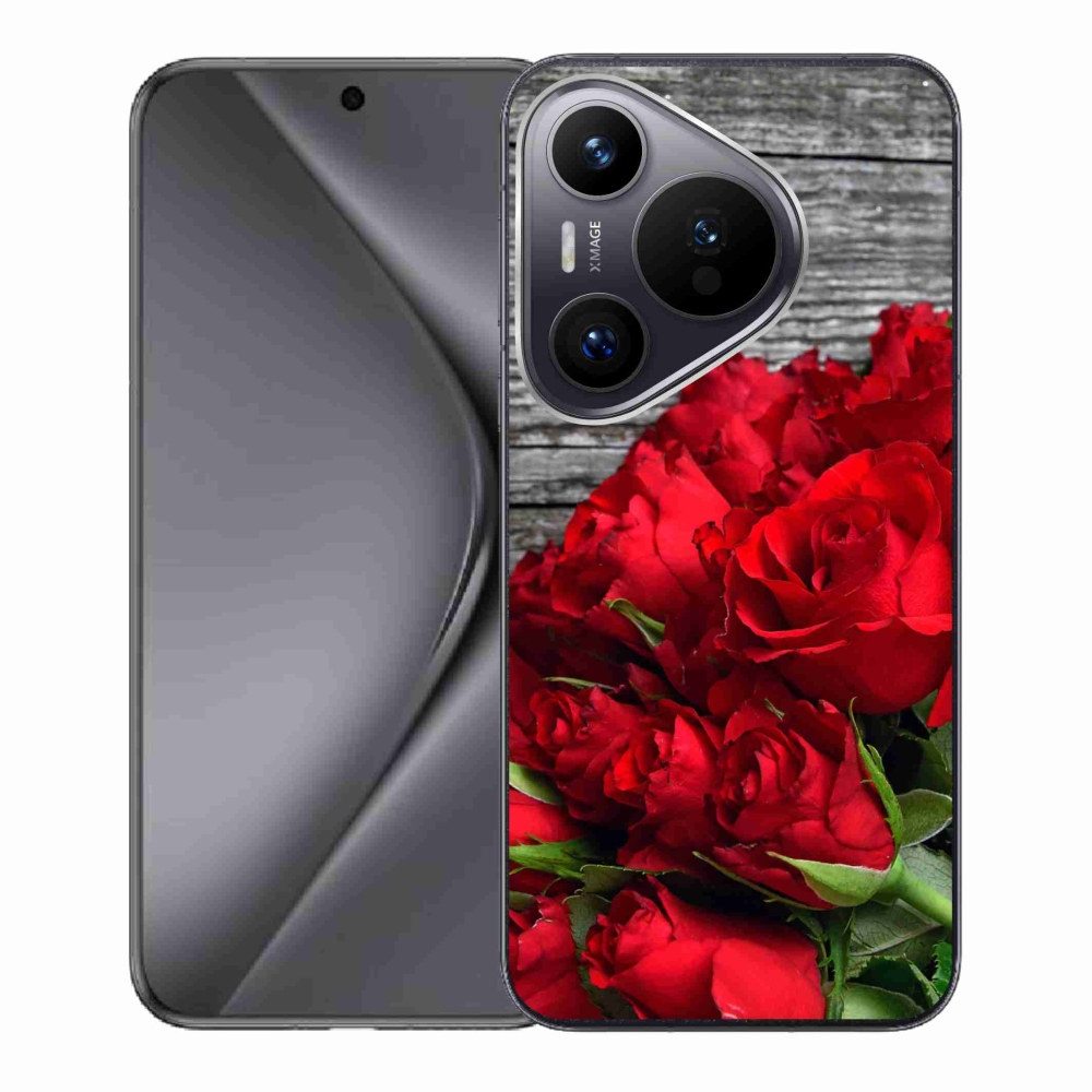 Gelový kryt mmCase na Huawei Pura 70 - červené růže