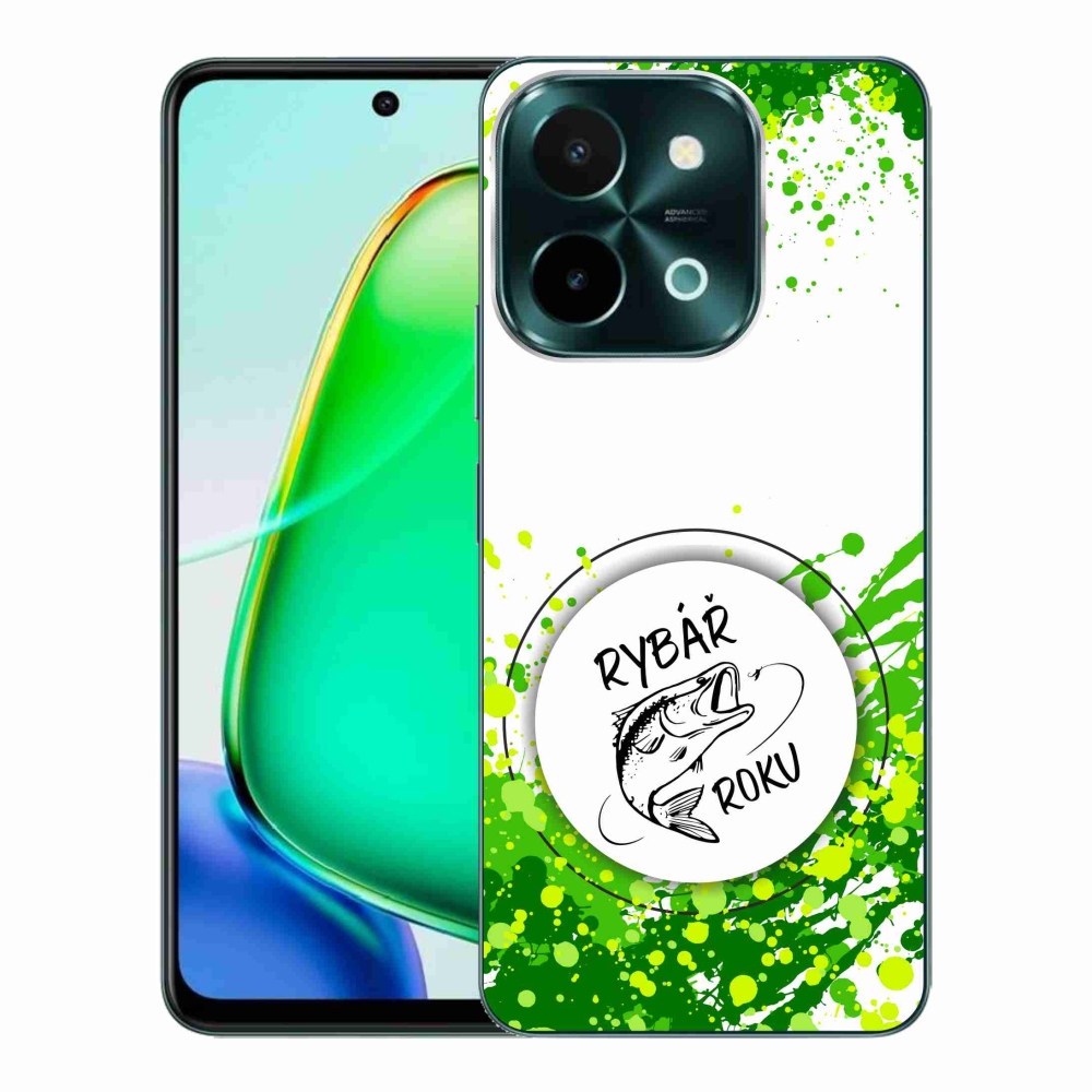 Gelový kryt mmCase na Vivo Y28 - rybář roku bílé pozadí