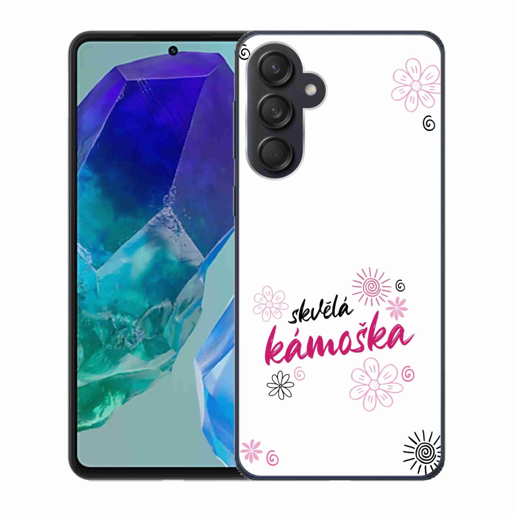 Gelový kryt mmCase na Samsung Galaxy M55 5G - skvělá kámoška bílé pozadí