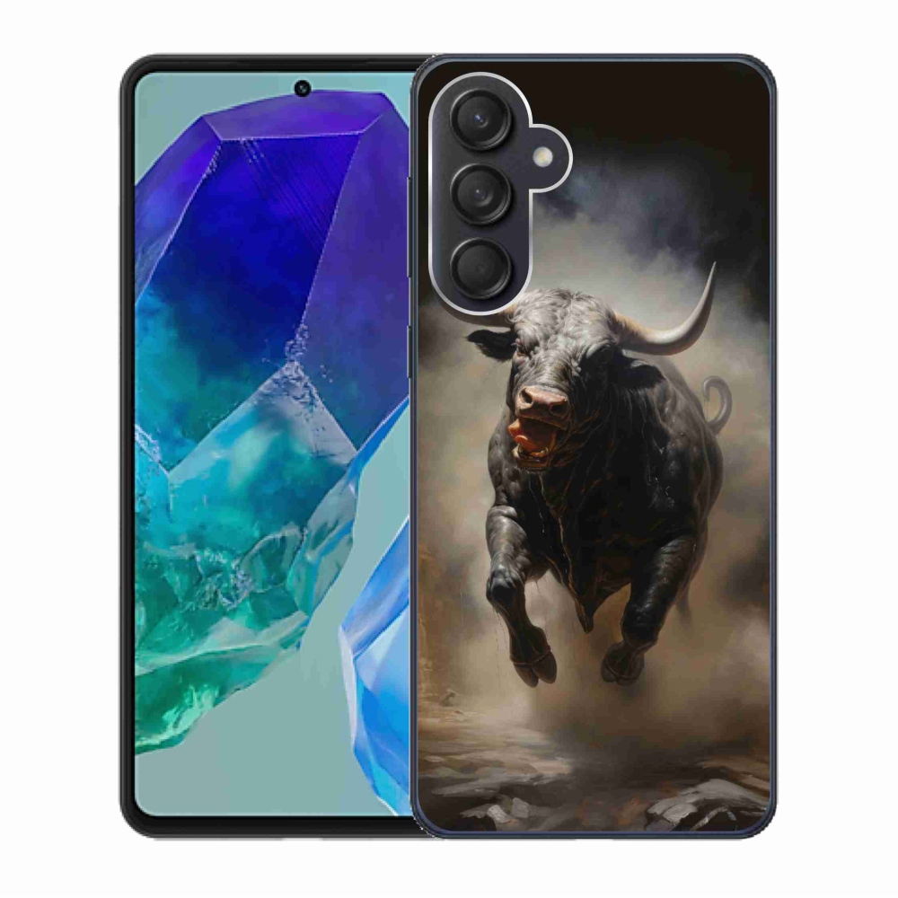 Gelový kryt mmCase na Samsung Galaxy M55 5G - rozzuřený býk