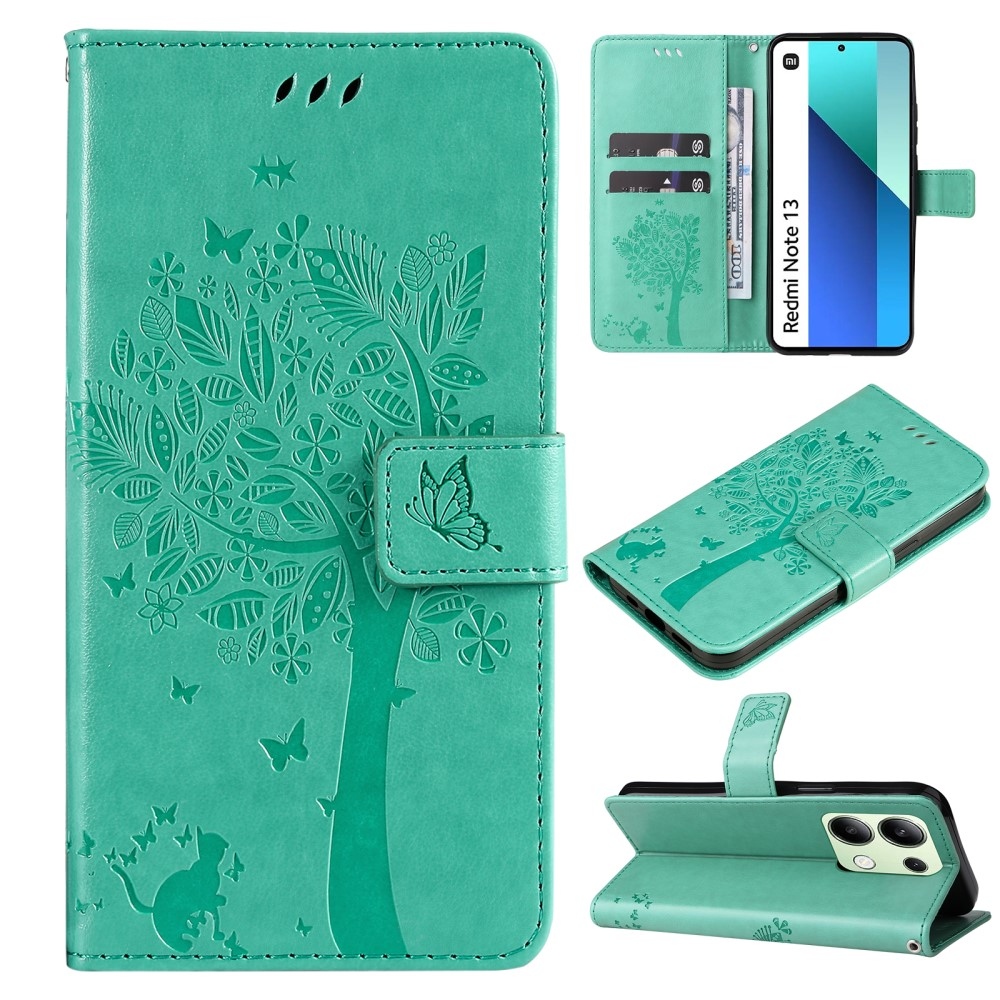 Trees knížkové pouzdro na Xiaomi Redmi Note 13 - modrozelené