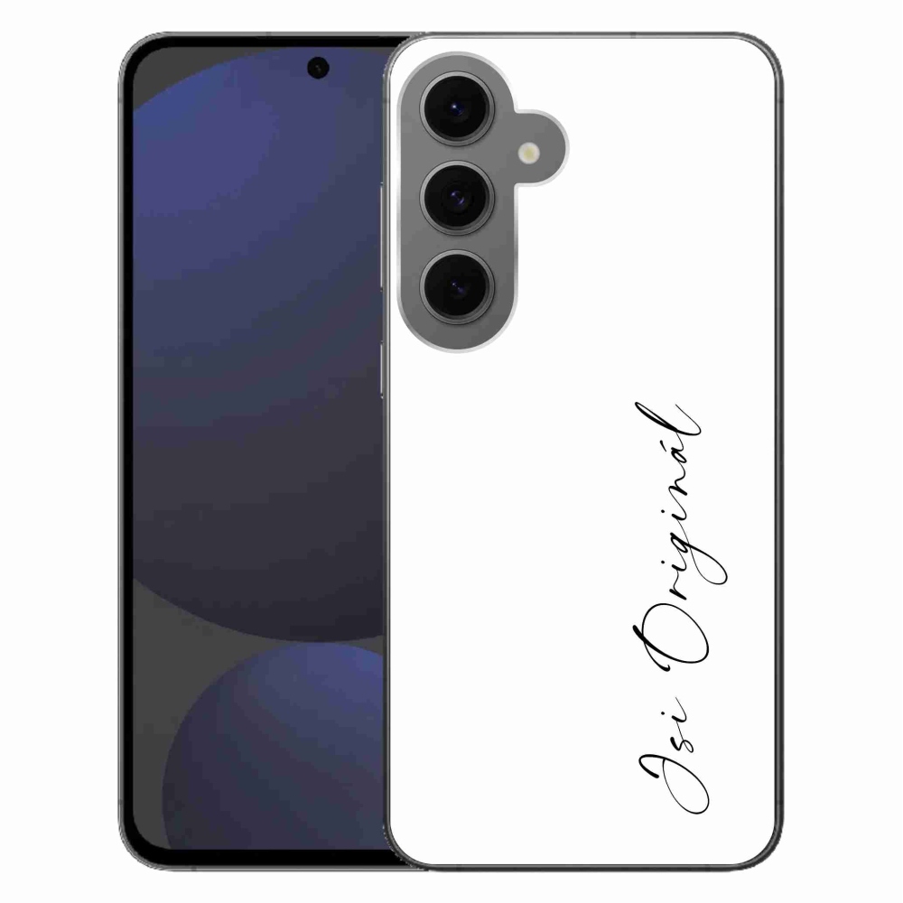 Gelový kryt mmCase na Samsung Galaxy S24 FE - jsi originál bílé pozadí