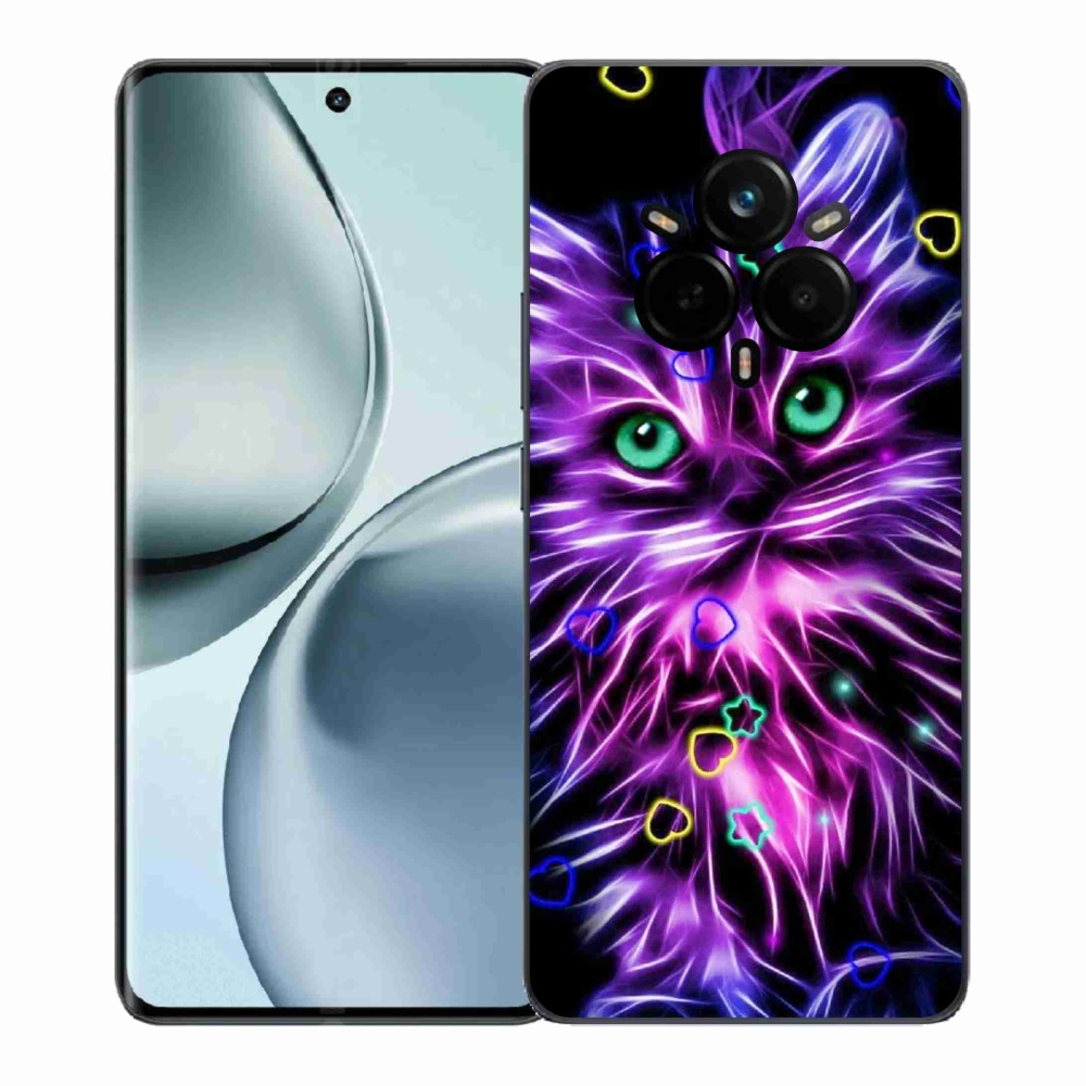 Gelový kryt mmCase na Realme 14 Pro+ 5G - abstraktní kočka