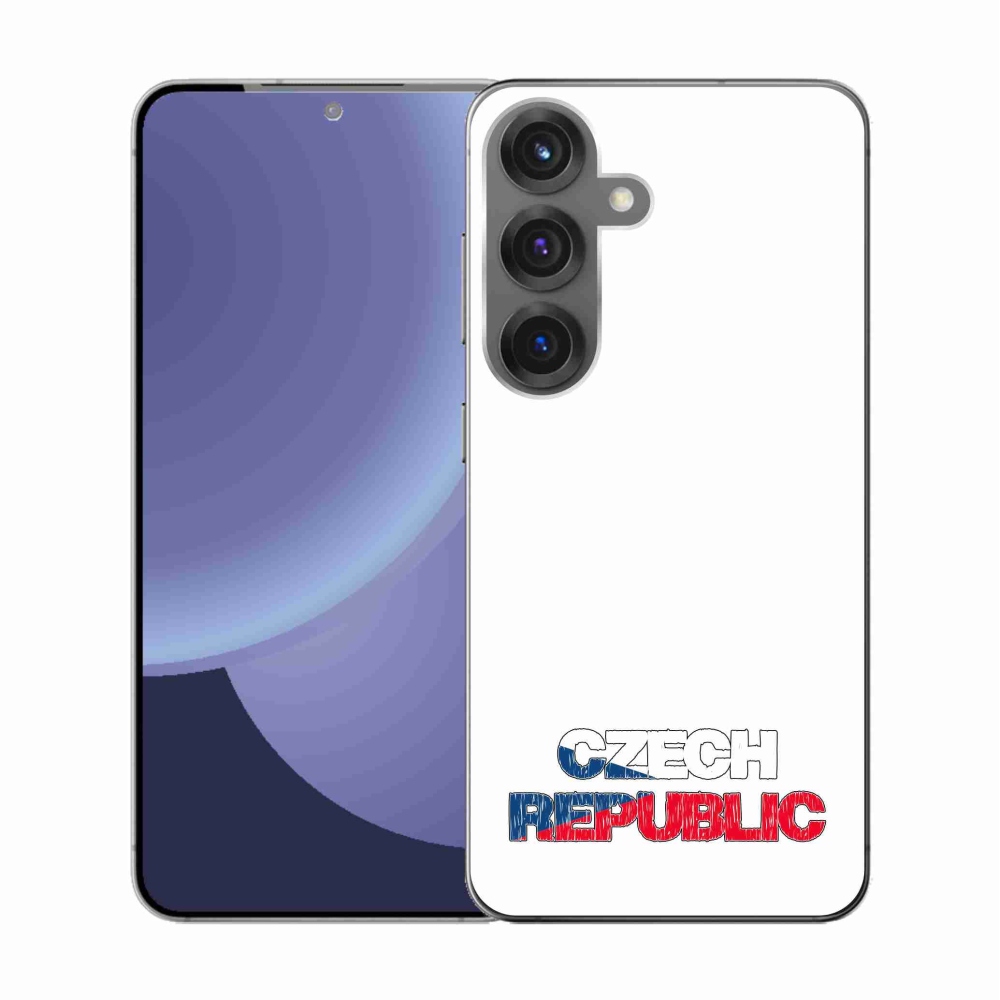 Gelový kryt mmCase na Samsung Galaxy S25 - Czech Republic bílé pozadí