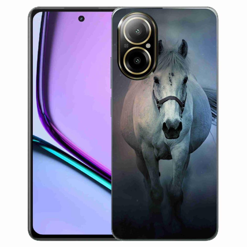 Gelový obal mmCase na Realme C67 - běžící bílý kůň