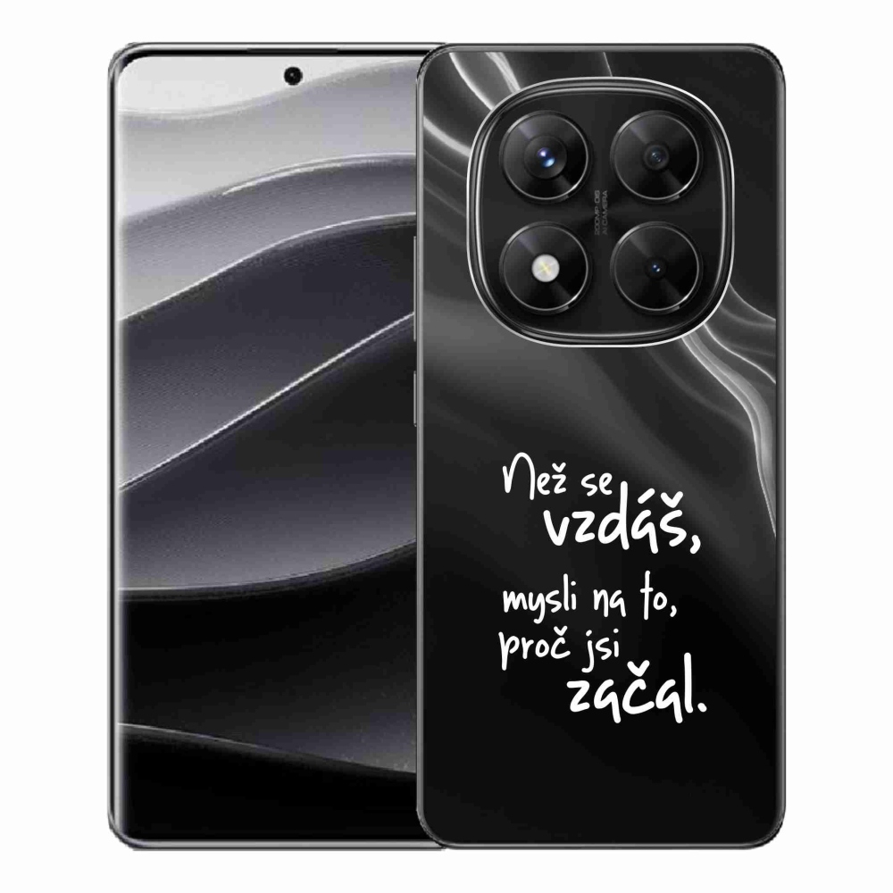 Gelový kryt mmCase na Xiaomi Redmi Note 14 Pro 5G/Poco X7 5G - citát 2 černé pozadí