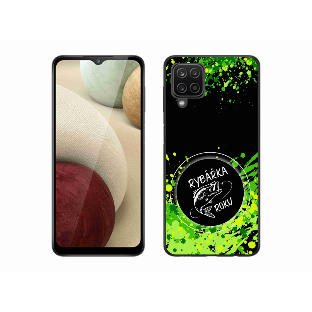 Gelový kryt mmCase na Samsung Galaxy M12 - rybářka roku černé pozadí
