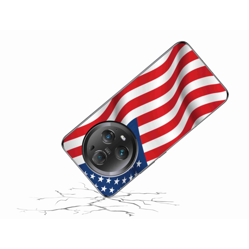 Gelový kryt mmCase na mobil Honor Magic 5 Pro 5G - USA vlajka