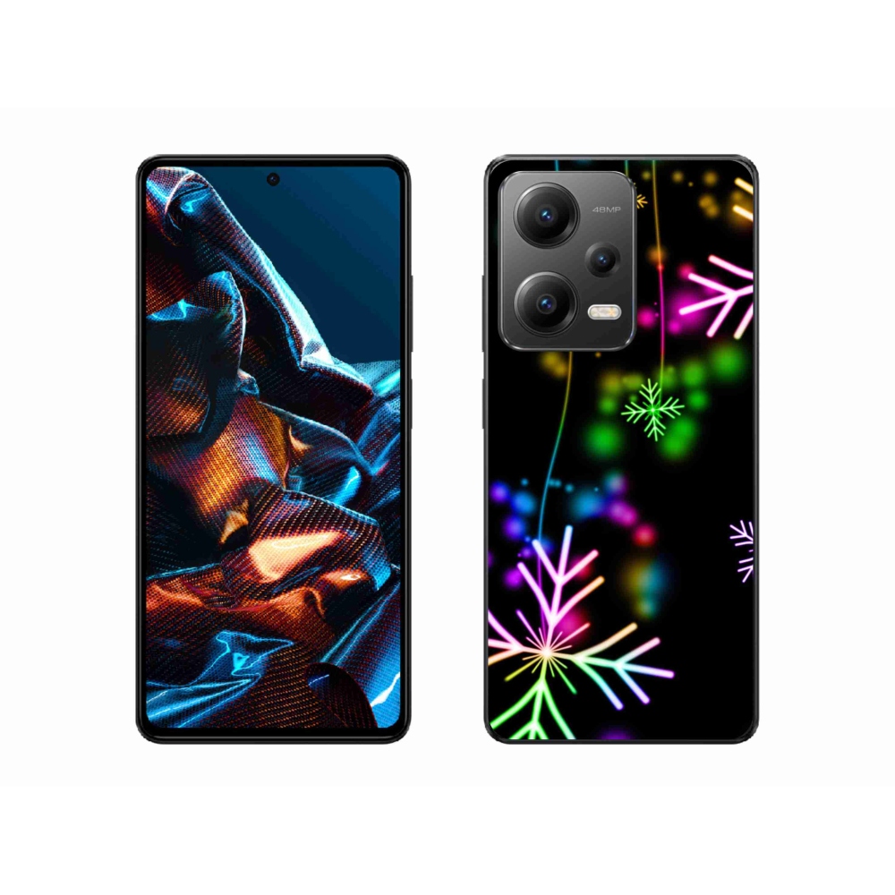 Gelový kryt mmCase na mobil Xiaomi Redmi Note 12 Pro 5G - barevné vločky