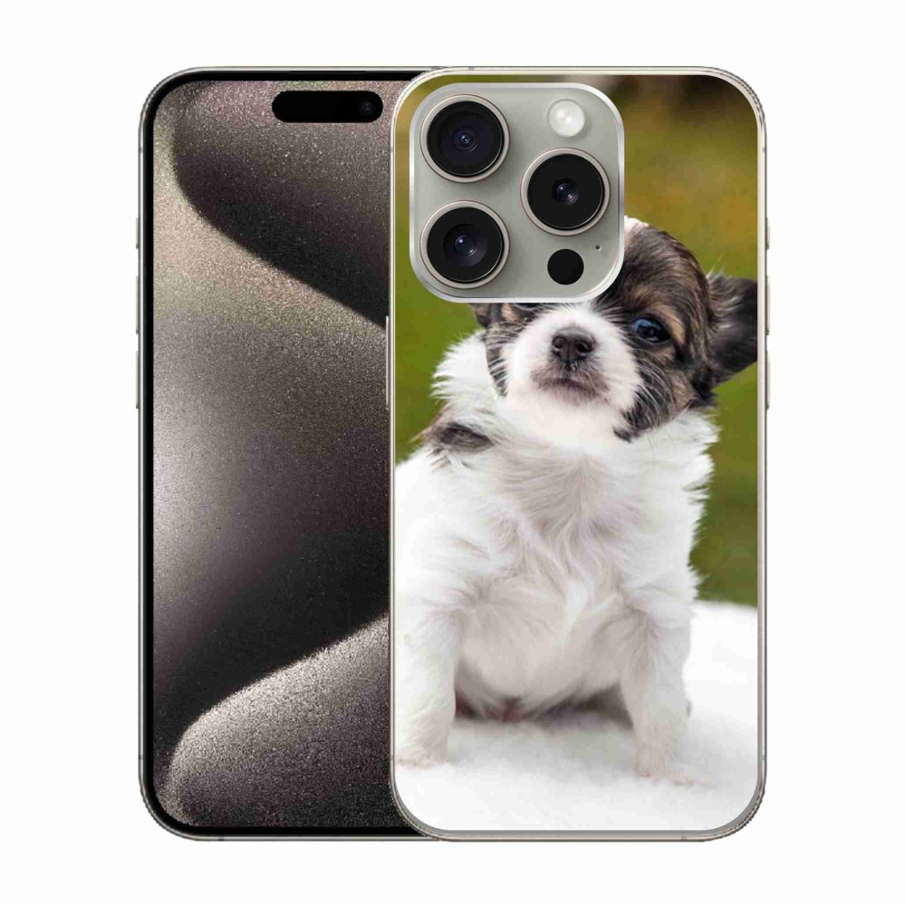 Gelový obal mmCase na iPhone 15 Pro - čivava 4