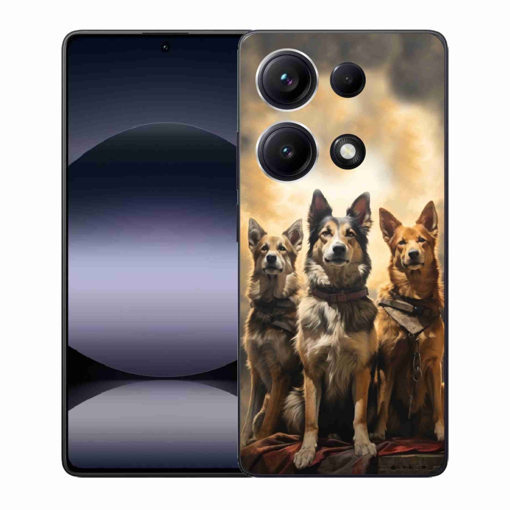 Gelový kryt mmCase na Xiaomi Redmi Note 14S - tři psi