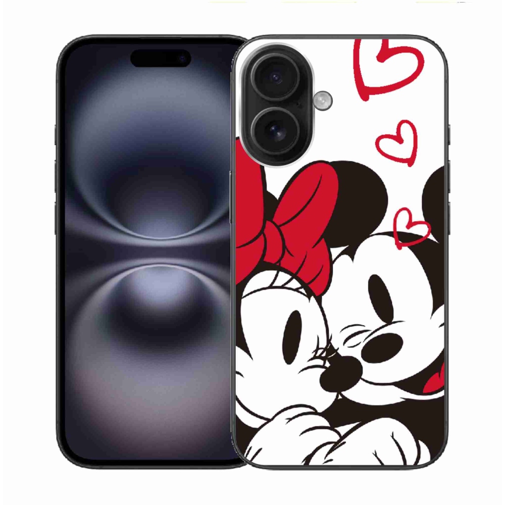 Gelový kryt mmCase na iPhone 16 - minnie a mickey