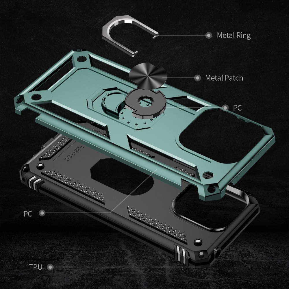 Ring odolný kryt na Xiaomi Redmi 12C - zelený