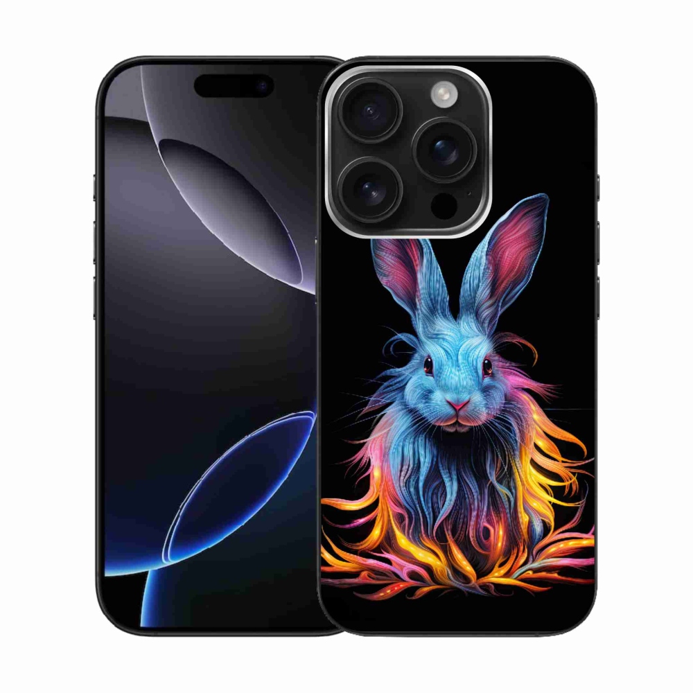 Gelový kryt mmCase na iPhone 16 Pro - abstraktní zajíc