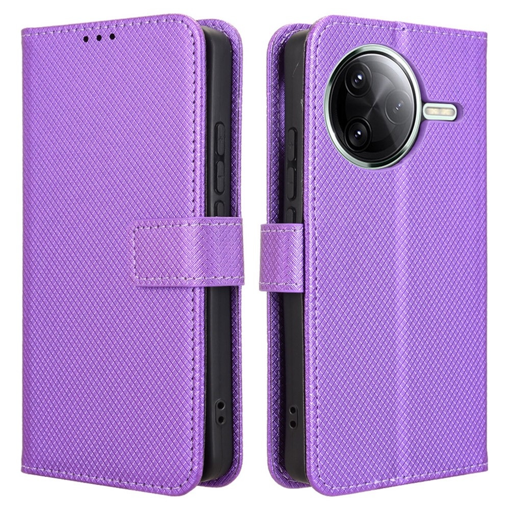 Diamond knížkové pouzdro na Xiaomi Poco F7 Pro 5G/Poco F7 Ultra 5G - fialové