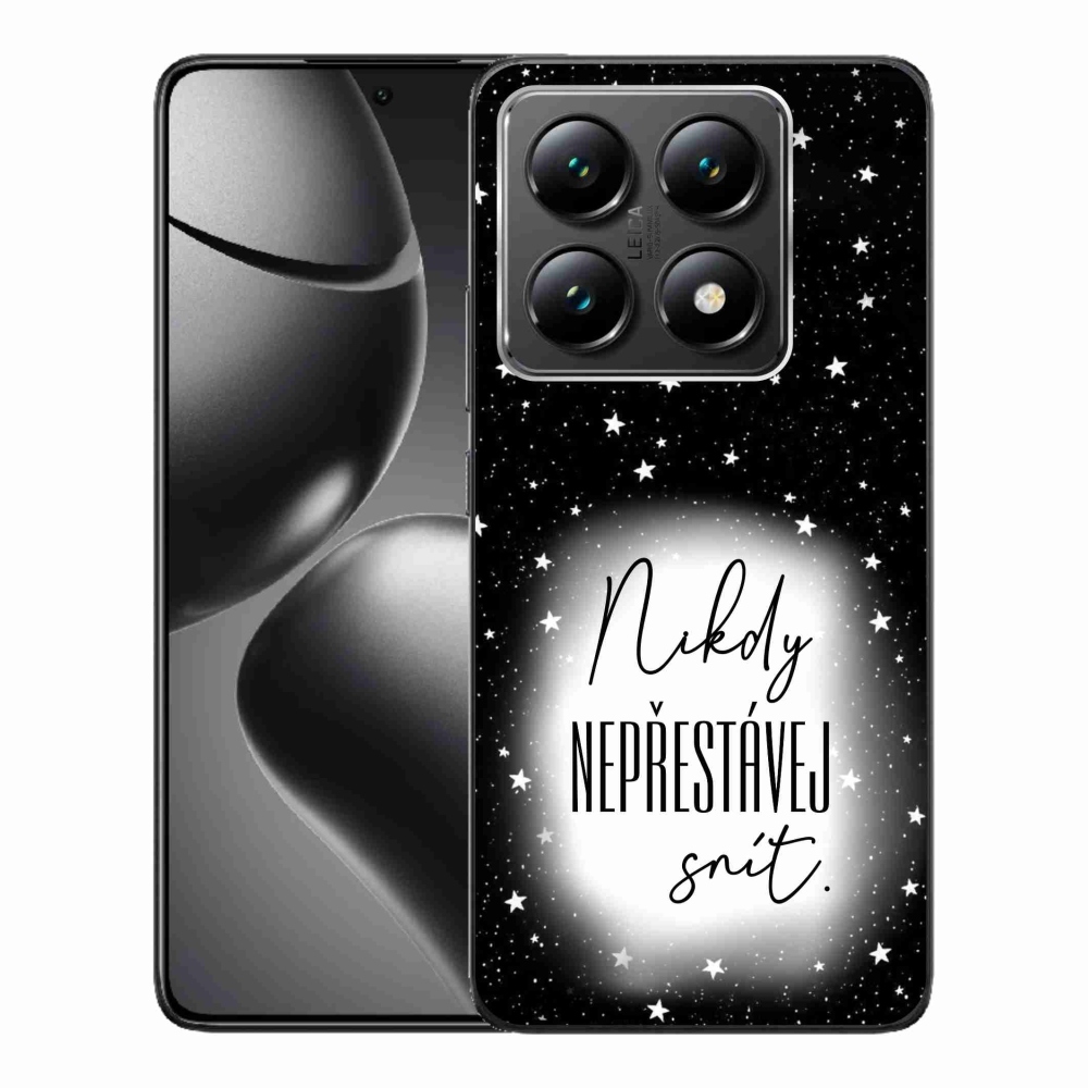Gelový kryt mmCase na Xiaomi 14T - citát 1 bíločerné pozadí