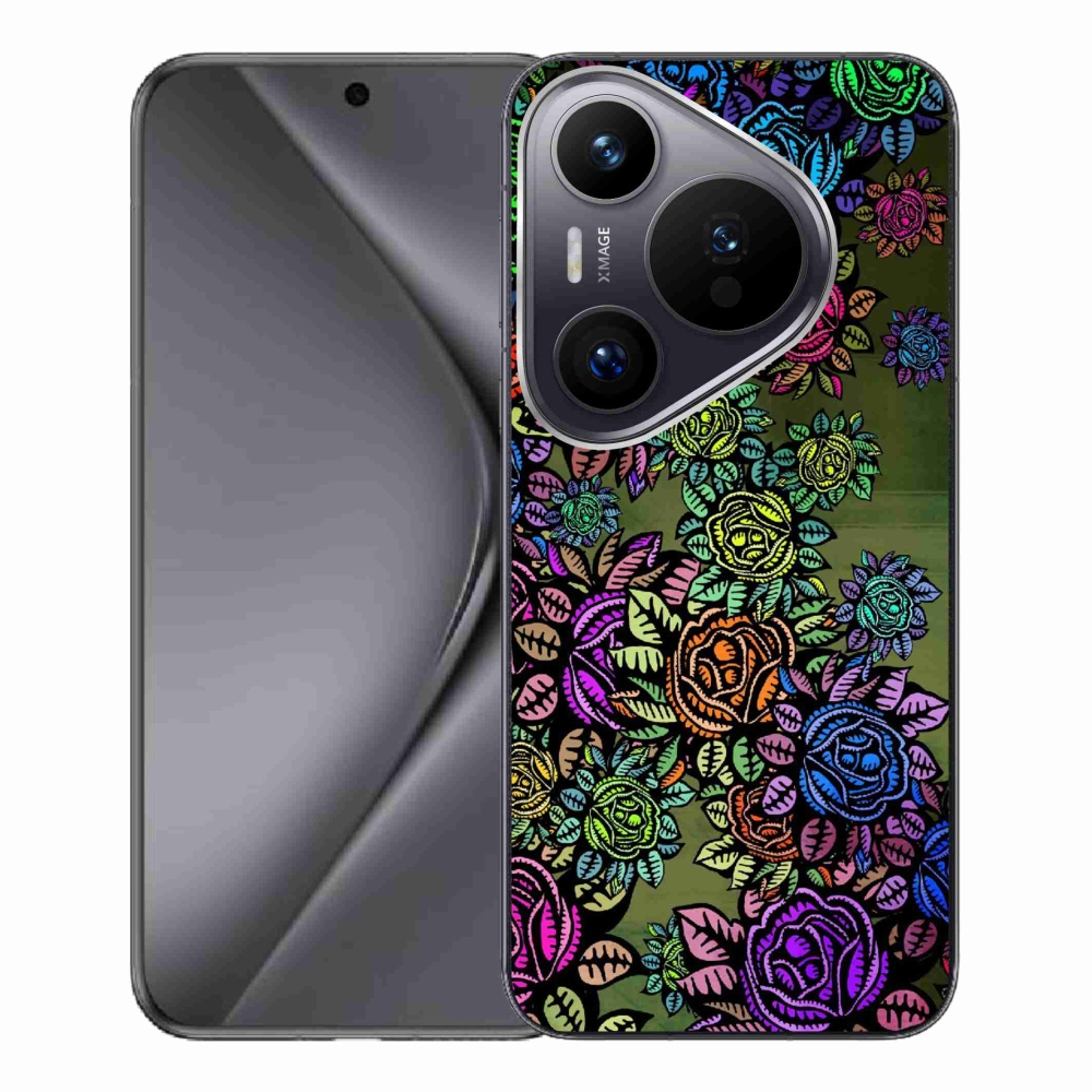 Gelový kryt mmCase na Huawei Pura 70 Pro - květiny 6