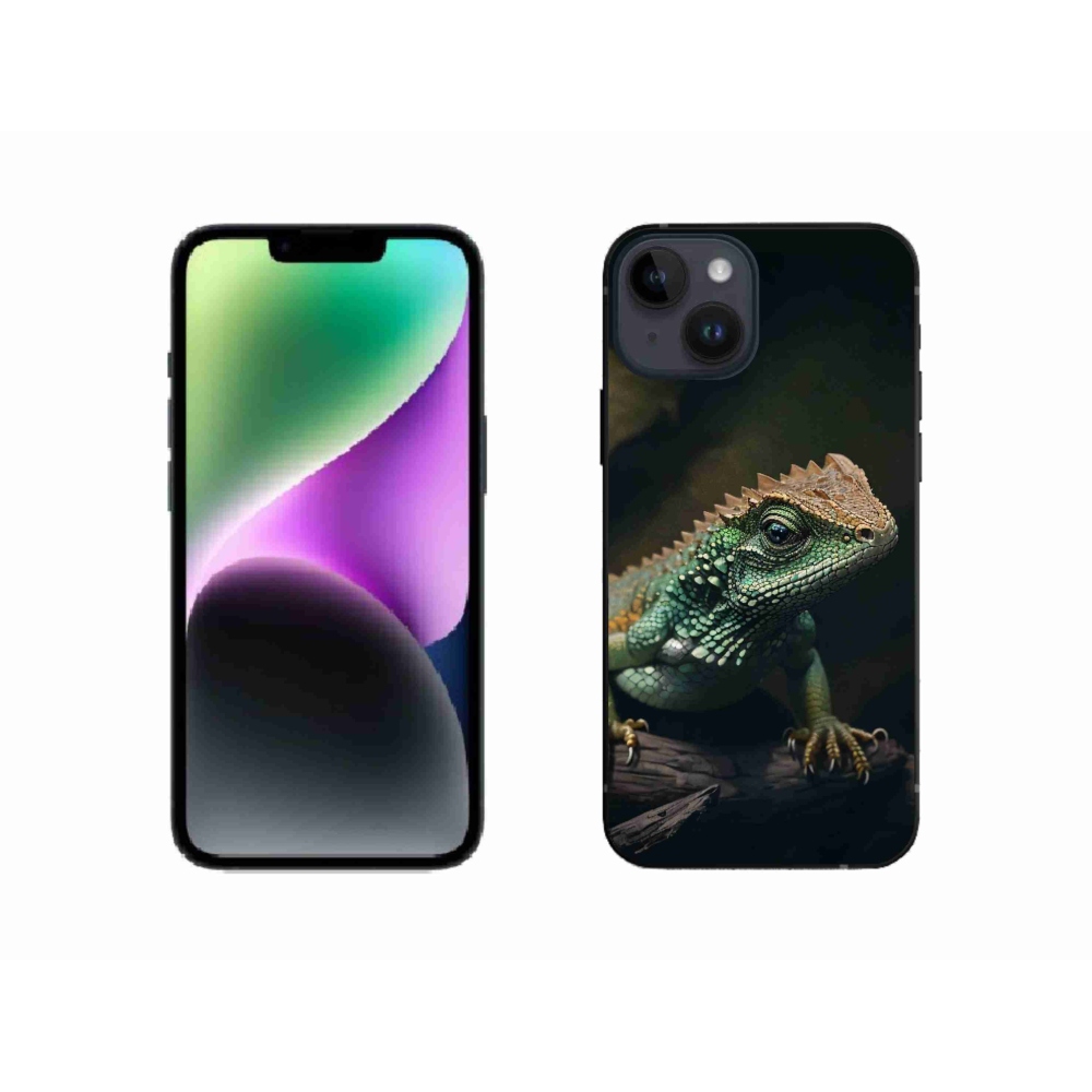 Gelový kryt mmCase na iPhone 14 - ještěr