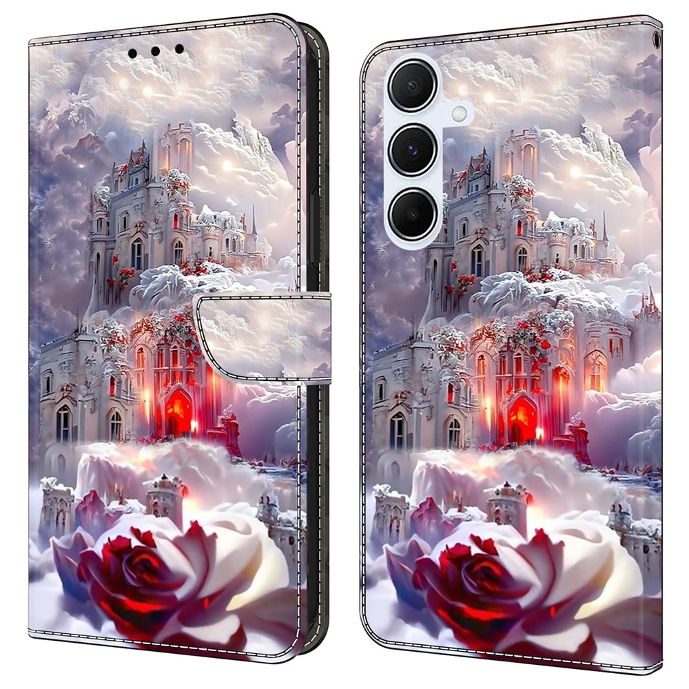 Firmly knížkové pouzdro na Samsung Galaxy A17 5G/A26 5G - růže a zámek