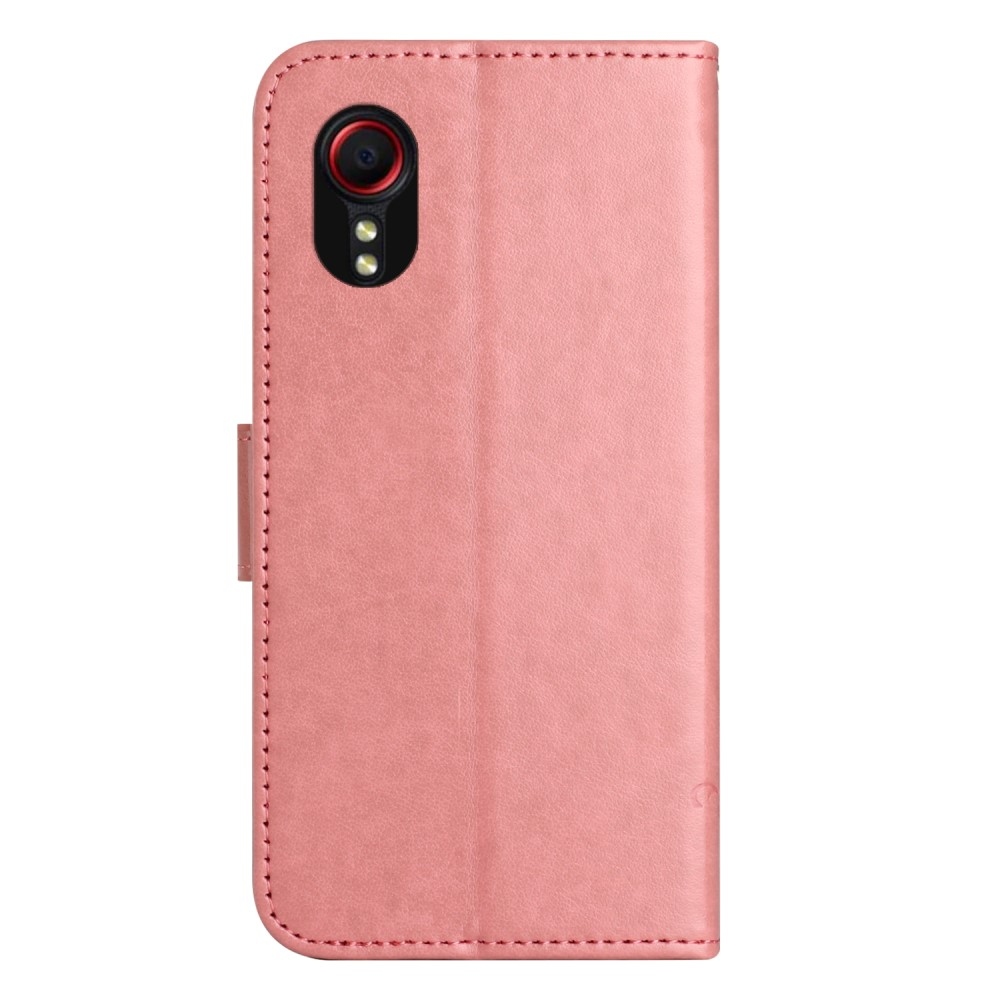 Flower knížkové pouzdro na Samsung Galaxy Xcover 7 - růžové