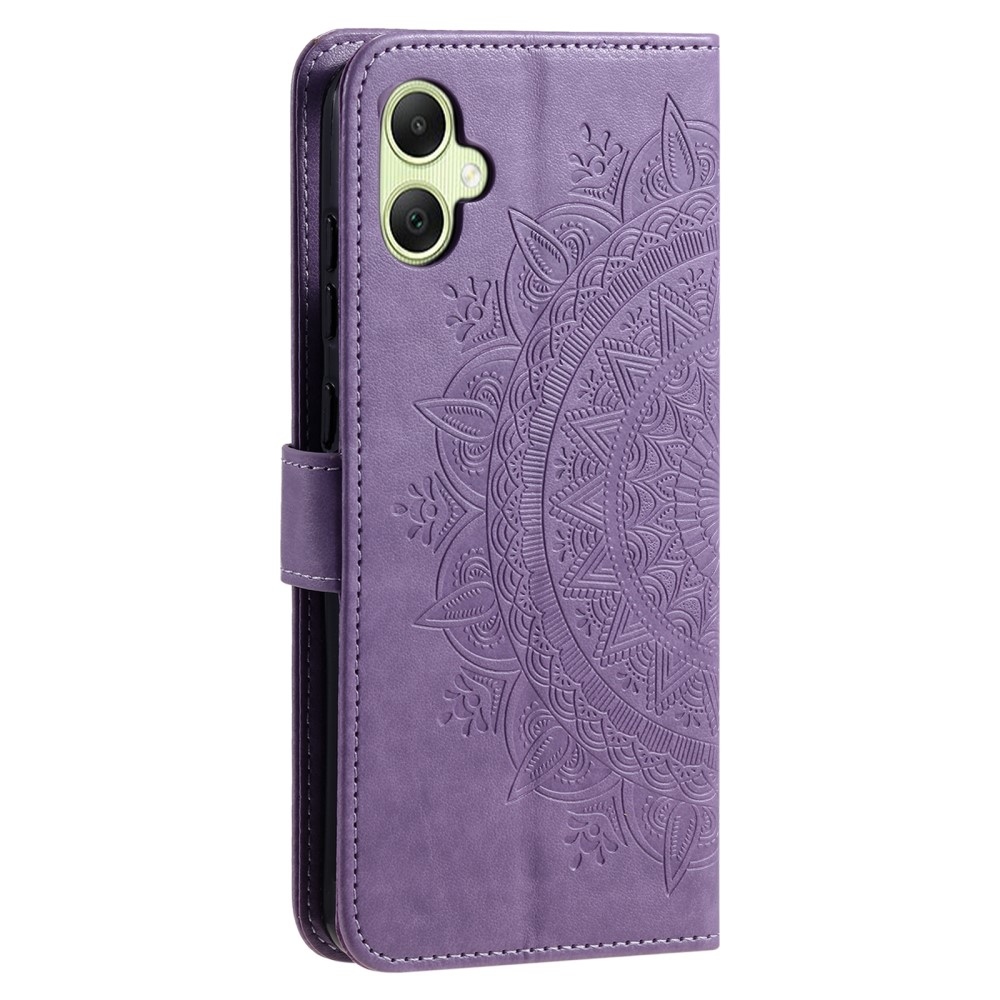 Mandala knížkové pouzdro na Samsung Galaxy A06 4G - fialové