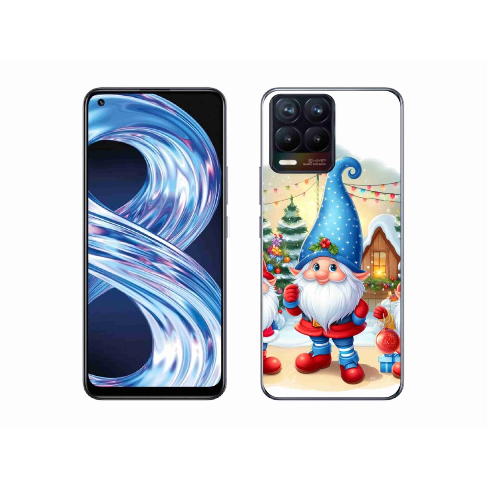 Gelový kryt mmCase na Realme 8 Pro - vánoční skřítci