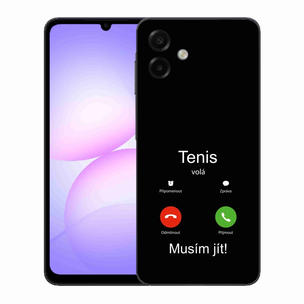 Gelový kryt mmCase na Samsung Galaxy A07 4G - tenis volá černé pozadí