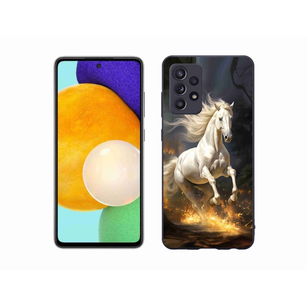 Gelový kryt mmCase na Samsung Galaxy A52/A52 5G - bílý kůň 2