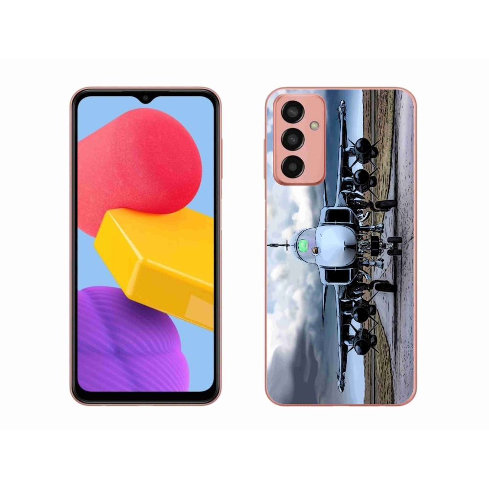 Gelový kryt mmCase na Samsung Galaxy M13 - vojenské letadlo