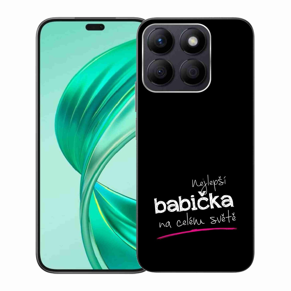 Gelový kryt mmCase na Honor X8b - nejlepší babička 4 černé pozadí