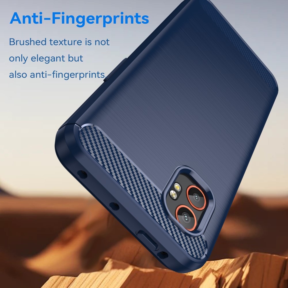 Carbon odolný gelový obal na Samsung Galaxy Xcover 7 Pro - modrý