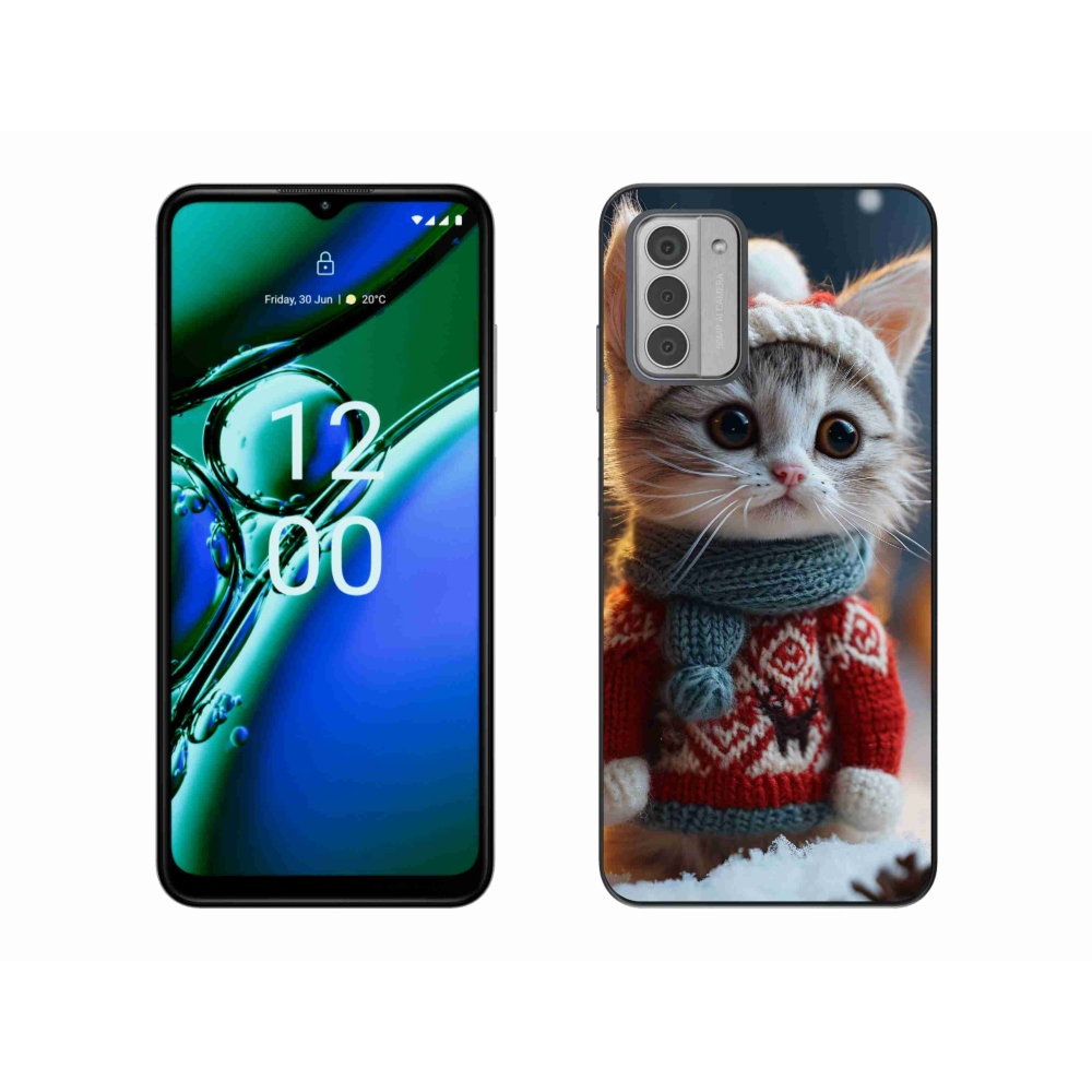 Gelový kryt mmCase na Nokia G42 - kotě ve svetru