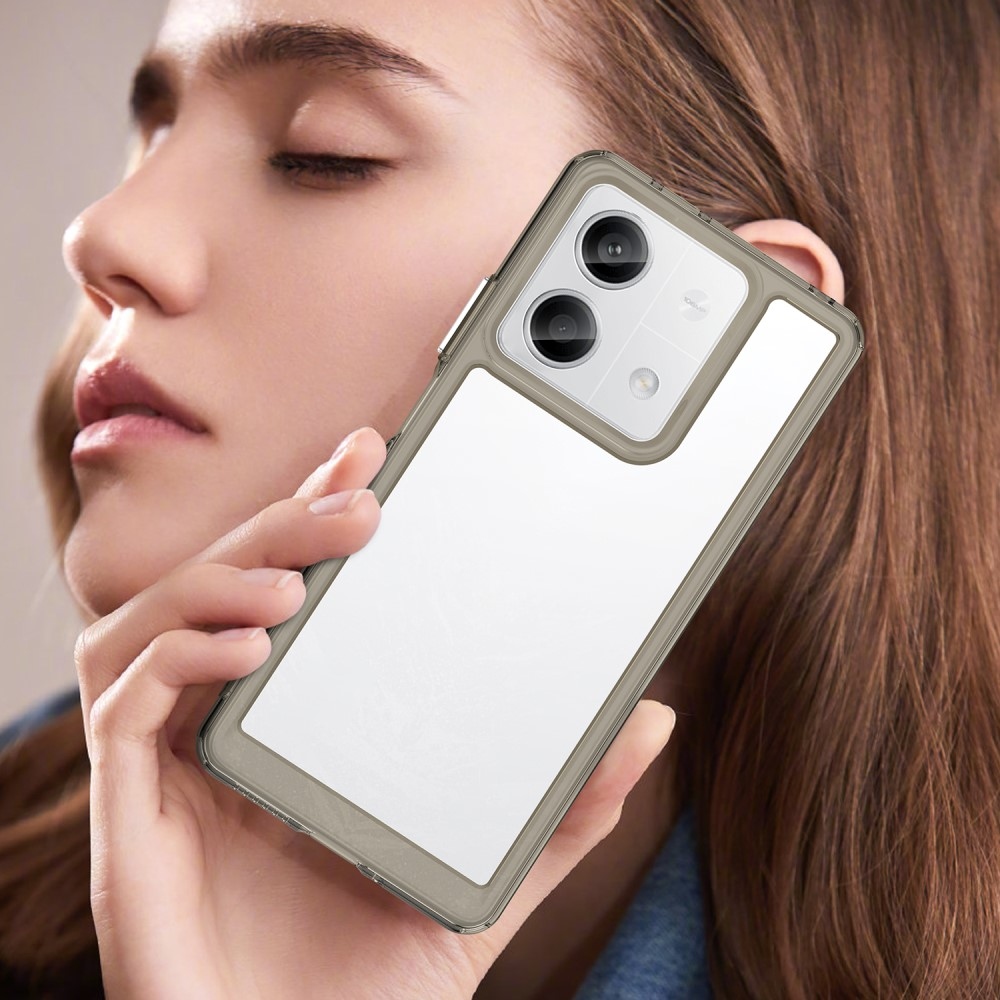 Gelový obal s pevnými zády na Xiaomi Redmi Note 13 5G - šedý