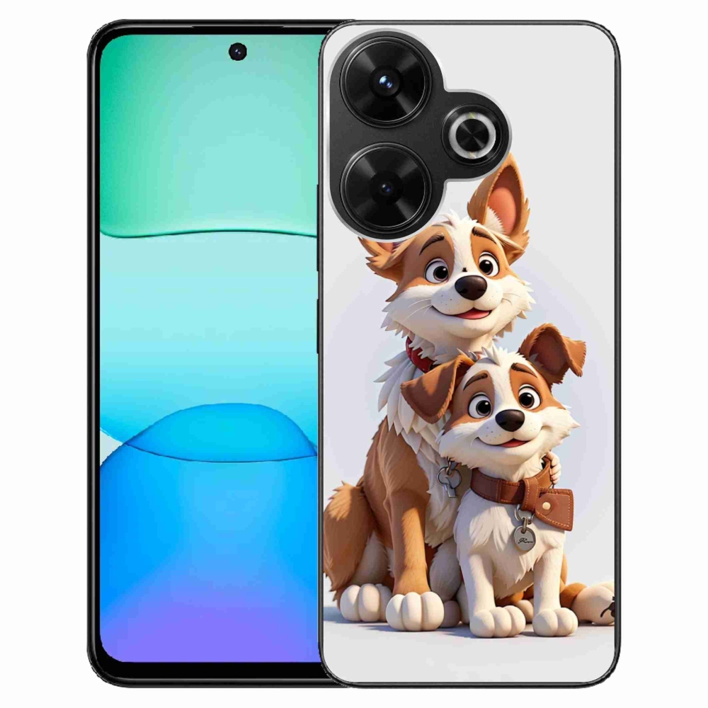 Gelový kryt mmCase na Xiaomi Redmi 13 4G/Poco M6 4G - kreslení psi
