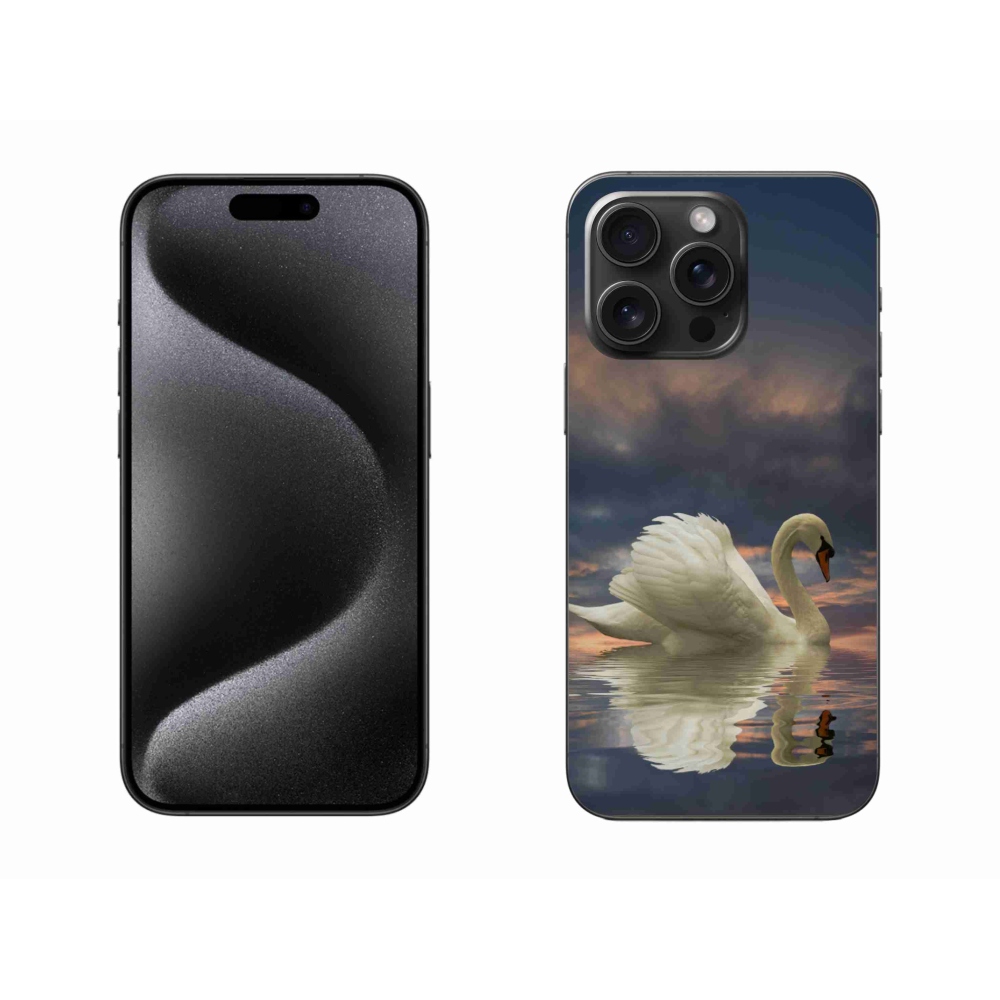 Gelový kryt mmCase na iPhone 15 Pro Max - labuť