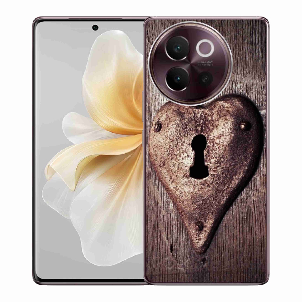 Gelový kryt mmCase na Vivo V40 Lite 5G - zámek ve tvaru srdce