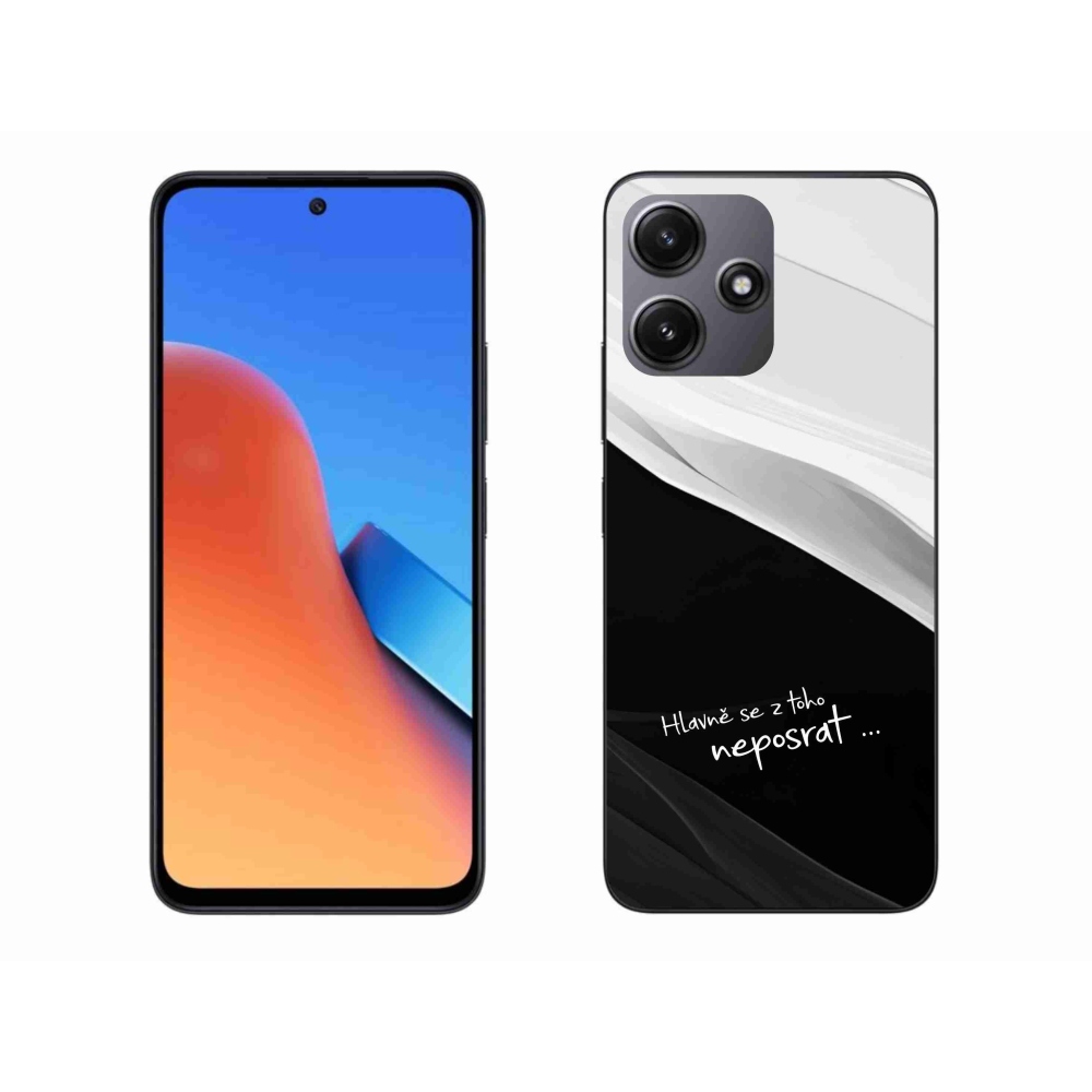 Gelový kryt mmCase na Xiaomi Redmi 12 5G - vtipný text 13 černobílé pozadí