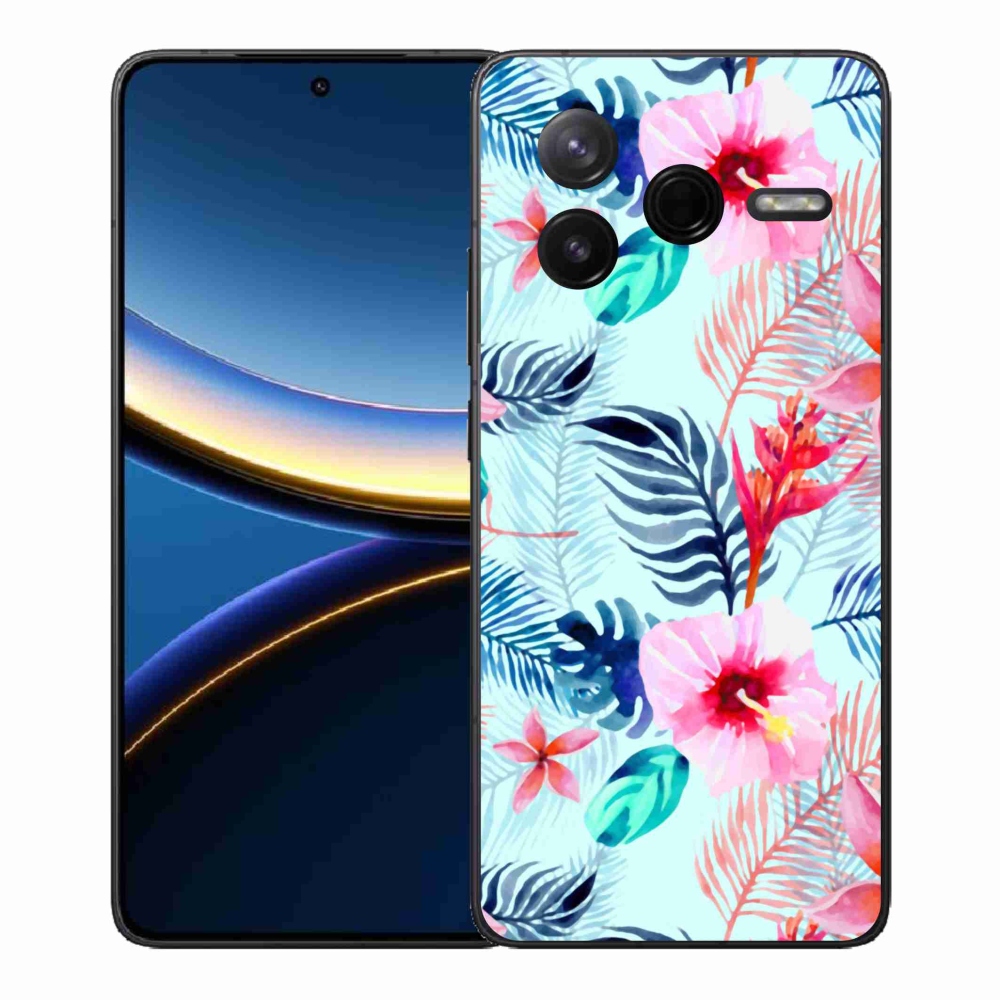 Gelový kryt mmCase na Xiaomi Poco F7 Pro - květiny