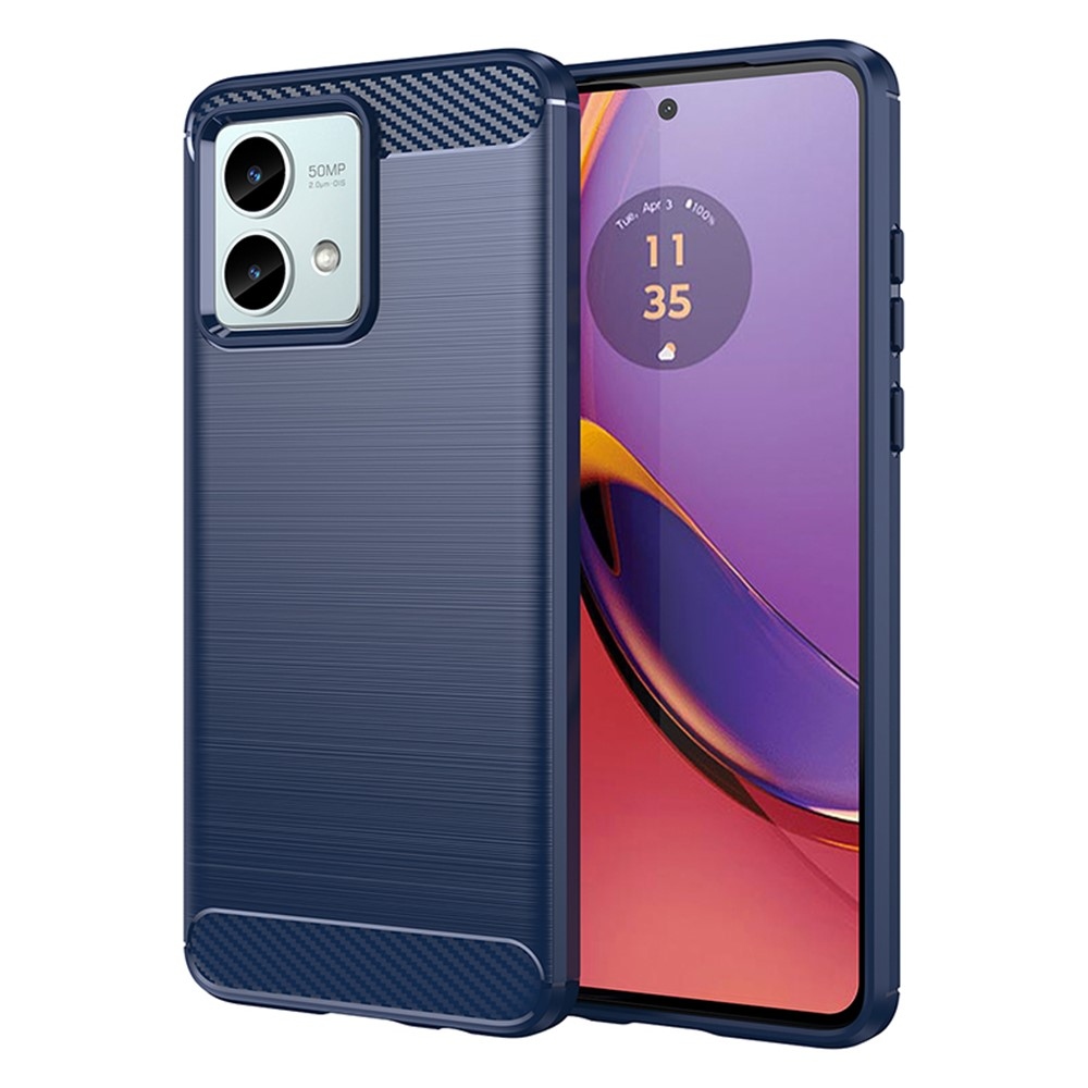 Carbon odolný gelový obal na Motorola Moto G84 5G - modrý