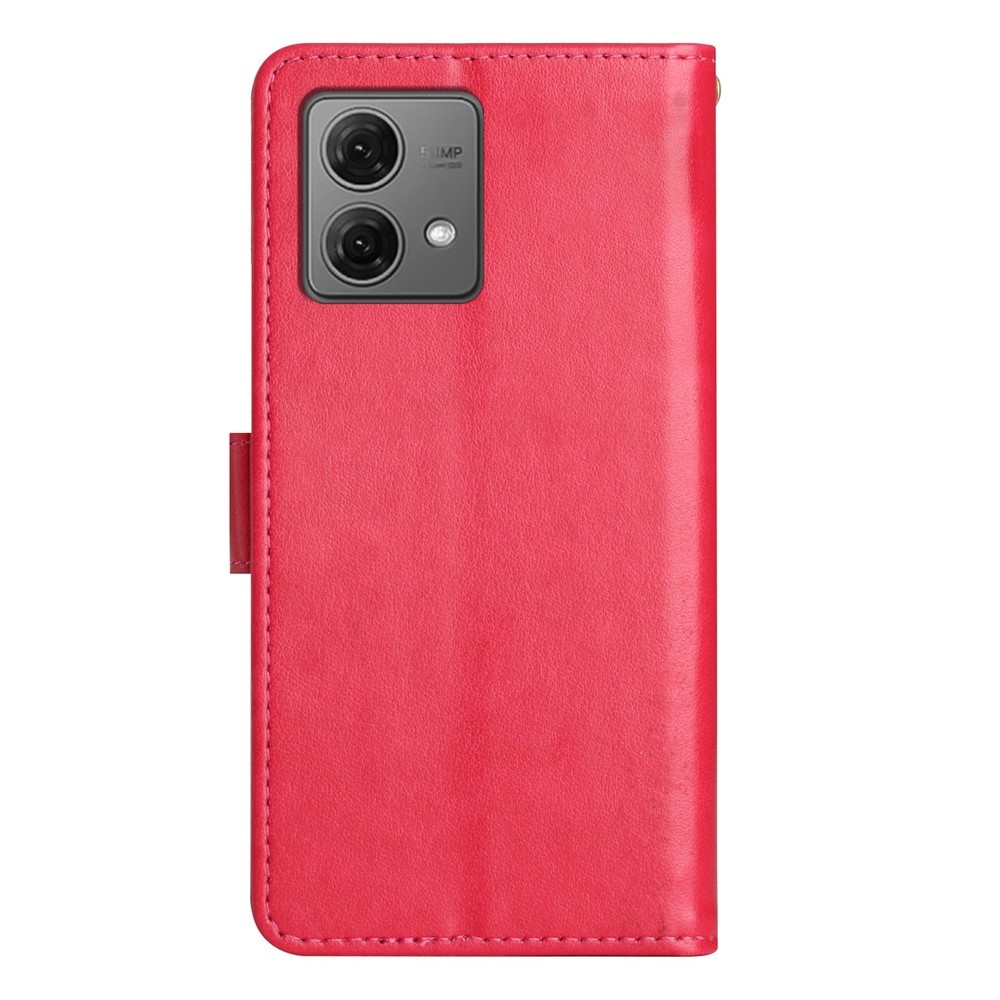 Flowers knížkové pouzdro na Motorola Moto G85 5G - červené